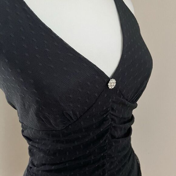 Vintage Express Lace Jeweled Top Size Size S Sheer Whimsigoth Fairy Grunge Y2K - Picture 10 of 14